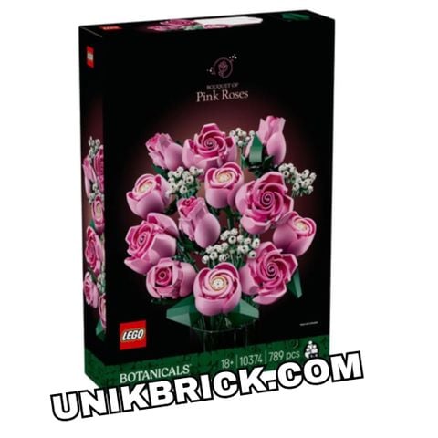  [CÓ HÀNG] LEGO BOTANICALS 10374 Pink Roses Flower Đồ Chơi Lắp Ráp Bó Hoa Hồng Màu Hồng 