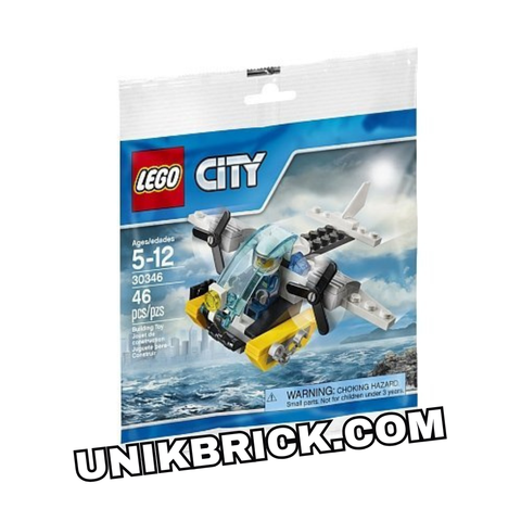  [CÓ HÀNG] LEGO 30346 City Prison Island Helicopter Polybag Túi Trực Thăng Truy Đuổi Tội Phạm 