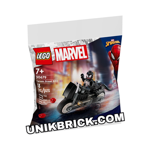  [CÓ HÀNG] 30679 LEGO Venom Street Bike Marvel Polybag Túi Xe Đua Của Venom Nhện Đen 