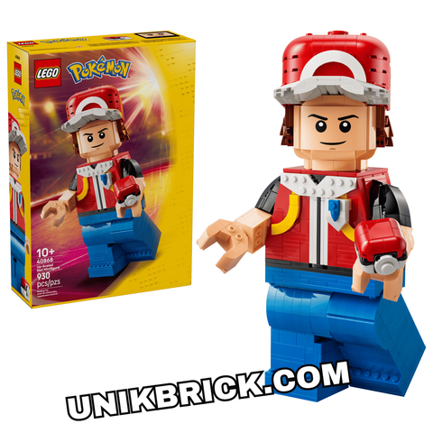  [HÀNG ĐẶT/ ORDER] 40868 LEGO Up-Scaled Red Minifigure Pokémon Huấn Luyện Viên Red Cỡ Lớn 
