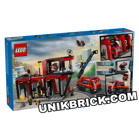  [CÓ HÀNG] LEGO 60414 City Fire Station with Fire Truck Trạm Cứu Hoả 