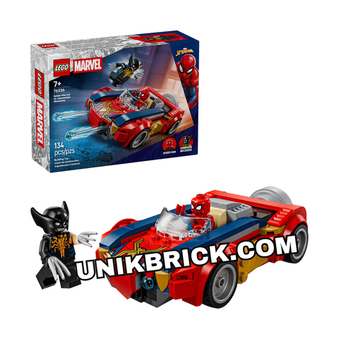  [CÓ HÀNG] 76336 LEGO Spider-Man Car vs. Venomized Wolverine Marvel Cuộc Chiến Người Nhện và Người Sói 