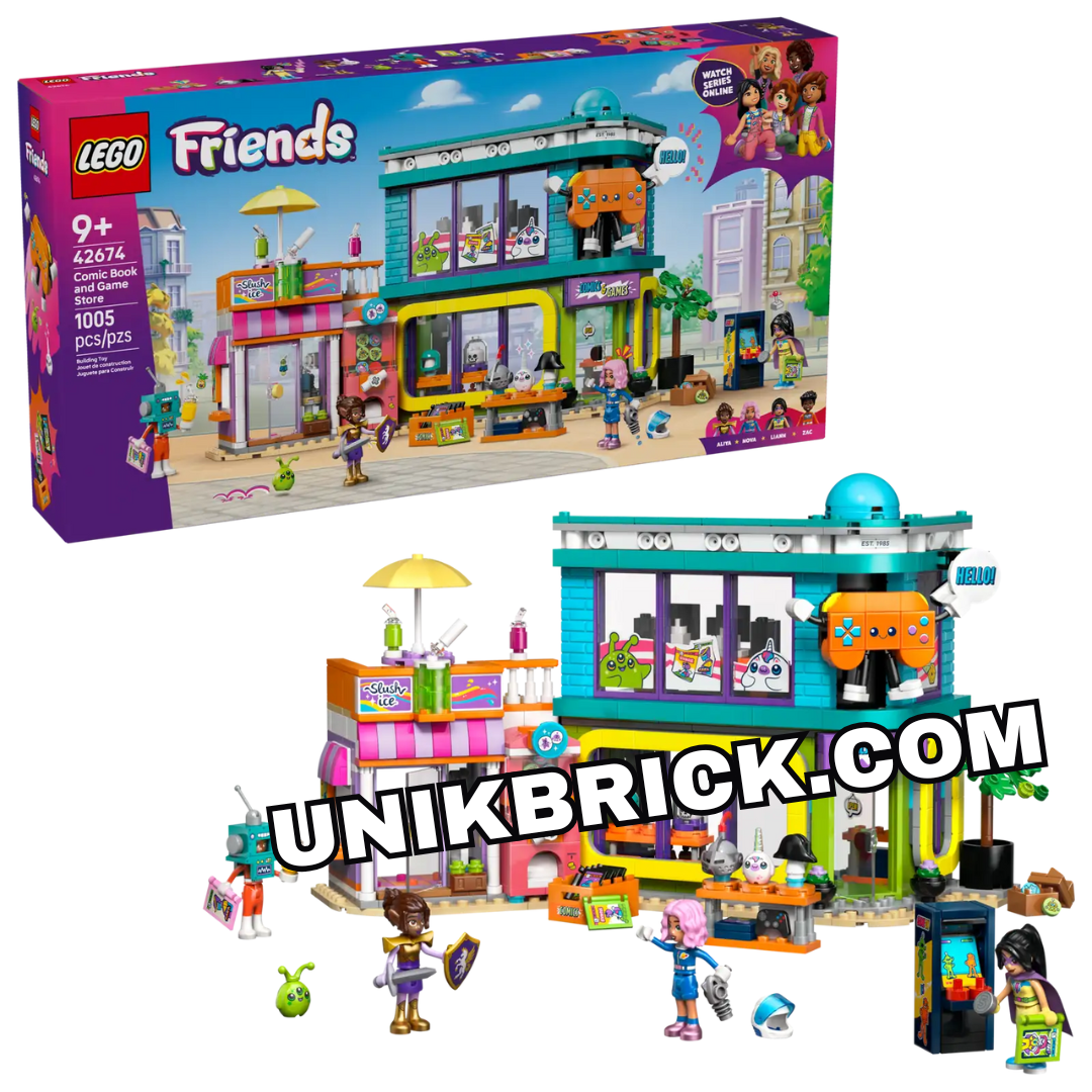 LEGO 42674 Friends Comic Book and Game Store Cửa hàng Truyện tranh và ...