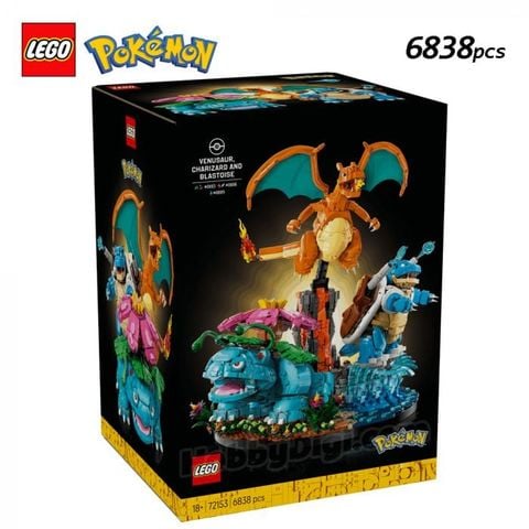  [HÀNG ĐẶT/ ORDER] LEGO 72153 Pokémon Venusaur, Charizard and Blastoise 