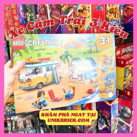  [CÓ HÀNG] LEGO Creator 31138 Beach Camper Van 3 IN 1 