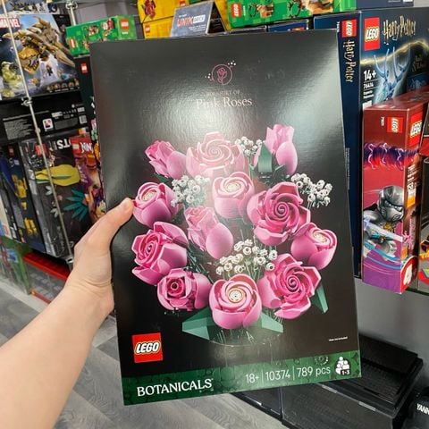  [CÓ HÀNG] LEGO BOTANICALS 10374 Pink Roses Flower Đồ Chơi Lắp Ráp Bó Hoa Hồng Màu Hồng 