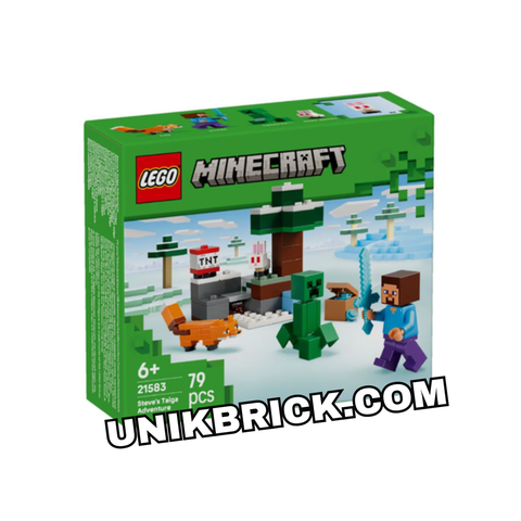  [CÓ HÀNG] LEGO 21583 Steve's Taiga Adventure Minecraft Cuộc Phiêu Lưu Rừng Taiga Của Steve 