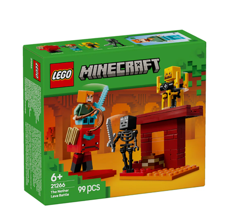  [CÓ HÀNG] LEGO 21266 MINECRAFT The Nether Lava Battle Trận Chiến Dung Nham Địa Ngục Nether (99pcs) 