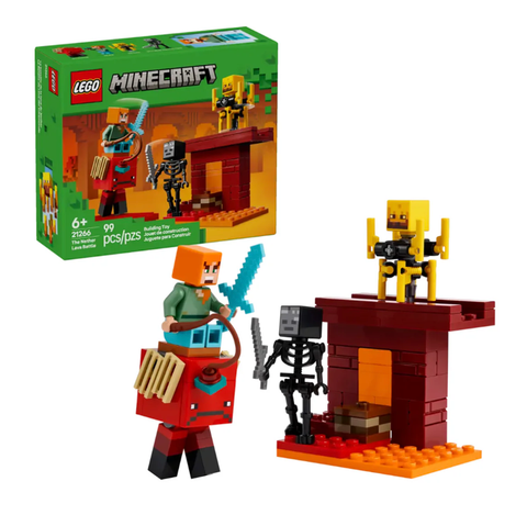  [CÓ HÀNG] LEGO 21266 MINECRAFT The Nether Lava Battle Trận Chiến Dung Nham Địa Ngục Nether (99pcs) 