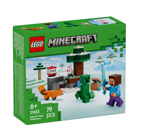  [CÓ HÀNG] LEGO 21583 Steve's Taiga Adventure Minecraft Cuộc Phiêu Lưu Rừng Taiga Của Steve 