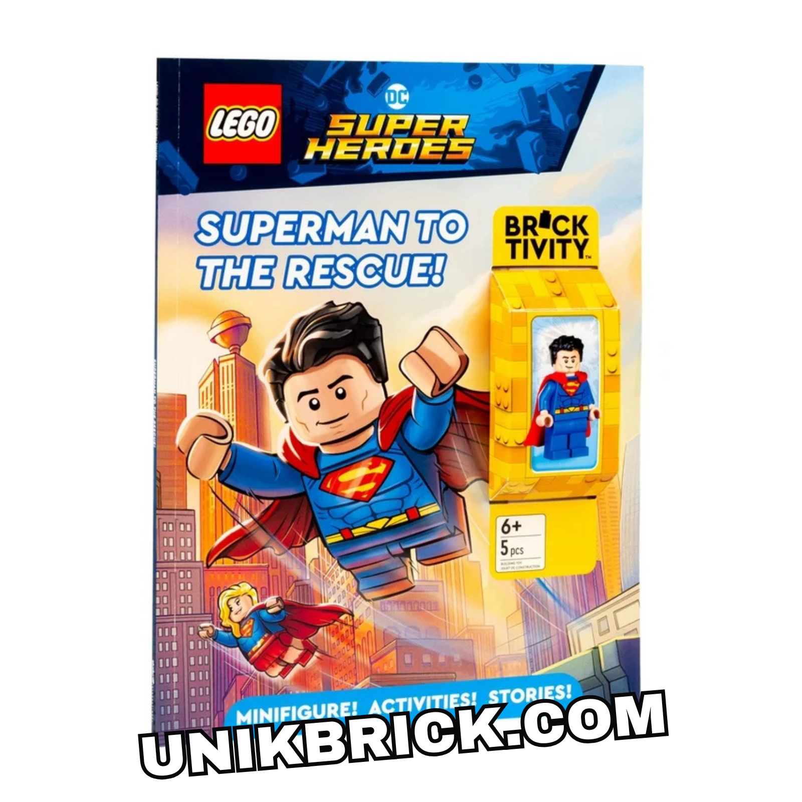 [CÓ HÀNG] Lego Superman to the Rescue! DC Super Heroes Activity Book with Minifigure Sách Hoạt Động Kèm Minifigure Superman Chính Hãng