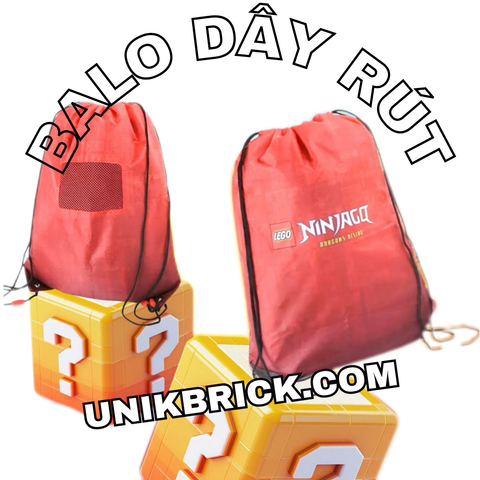  [CÓ HÀNG] LEGO Ninjago Túi Balo Dây Rút Ninja Đỏ Năng Động 