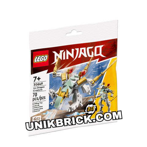  [CÓ HÀNG] 30649 LEGO Ice Dragon Creature Ninjago Polybag Túi Lắp Ráp Sinh Vật Rồng Băng Huyền Thoại 