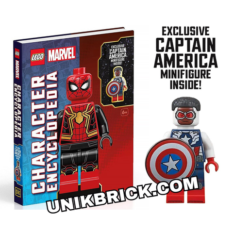  [CÓ HÀNG] LEGO Marvel Character Encyclopedia Bách Khoa Toàn Thư Kèm Captain America Minifigure 