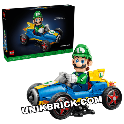  [HÀNG ĐẶT/ ORDER] 72050 LEGO Mario Kart Luigi & Mach 8 Xe Đua của Luigi 