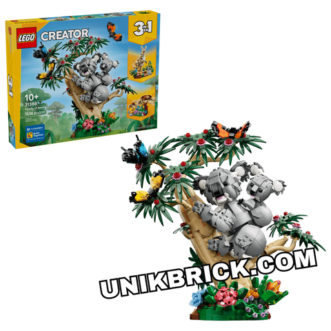  [HÀNG ĐẶT/ ORDER] 31388 LEGO Wild Animals: Family of Koalas Creator 3-in-1 Gia Đình Gấu Túi 