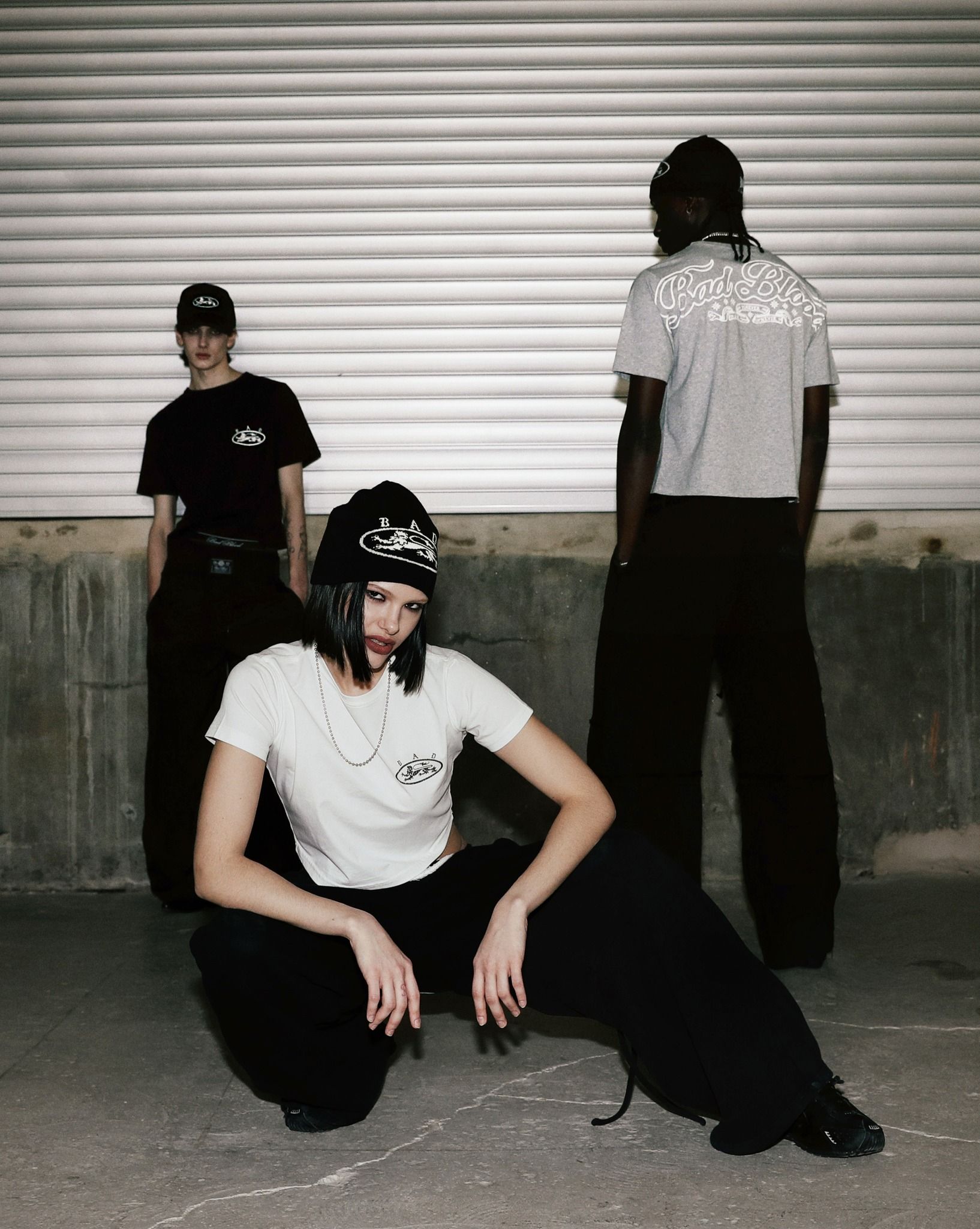  Áo Thun [Nữ] Badblood - [w-tee25-030] Mystic 1/2 Print T-Shirt Slim Fit Black 