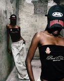  Áo Quây [Nữ] Badblood - [w-tnk25-020] Classic Logo Tube Top 