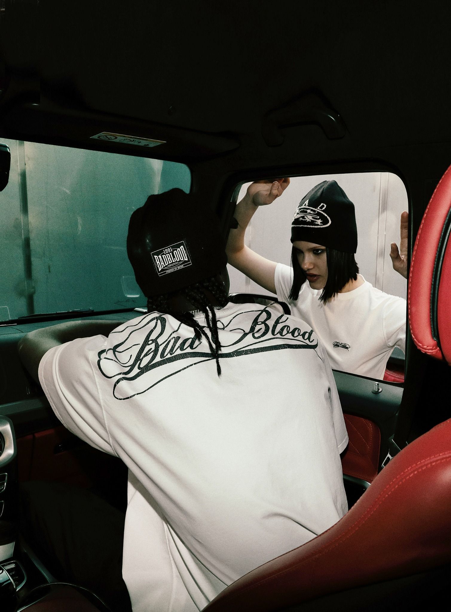  Áo Thun [Unisex] Badblood - [w-tee25-034] Dark Classic Logo T-Shirt White 