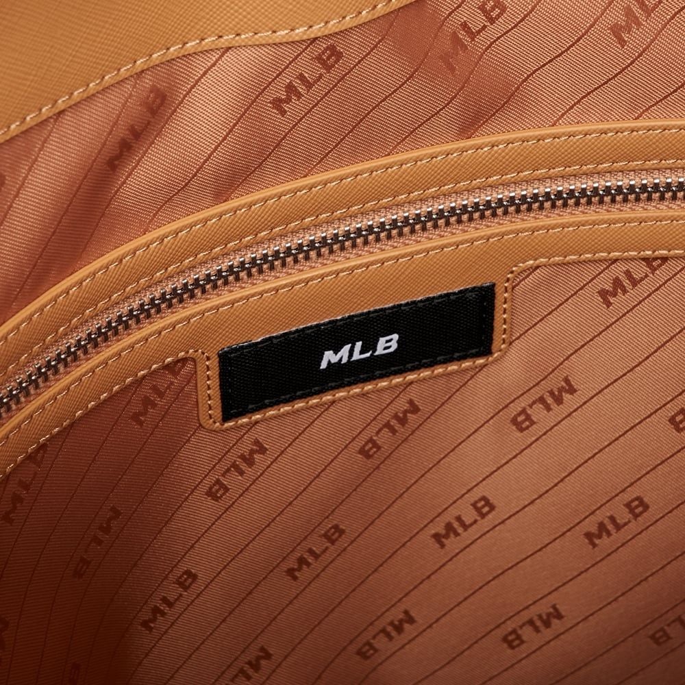  Túi MLB Korea - Monotive Coated Canvas Vertical Tote Bag Boston Red Sox Sand - 3AORM053N-43SAS 