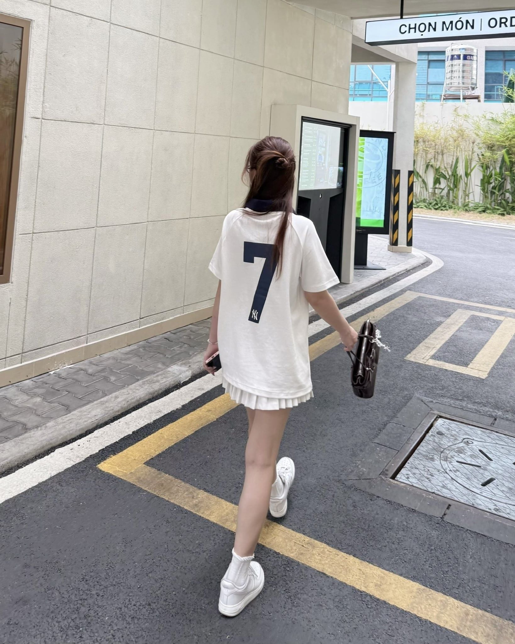  Áo Thun Polo New Era - [Unisex] NY Number 7 White/Navy - 16558906 