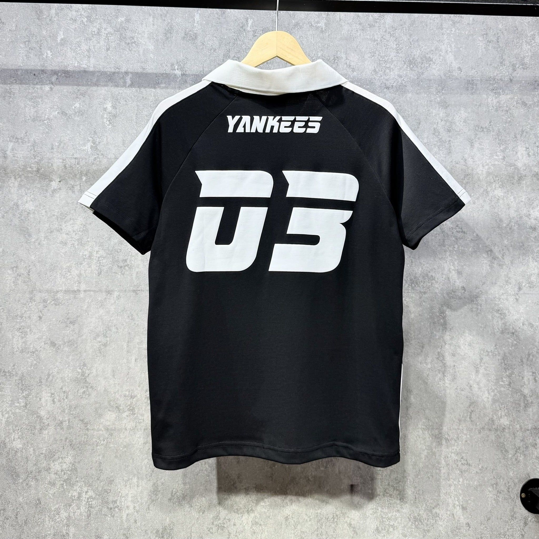  Áo Thun Polo New Era - [Unisex] NY Racing Style Black/White 