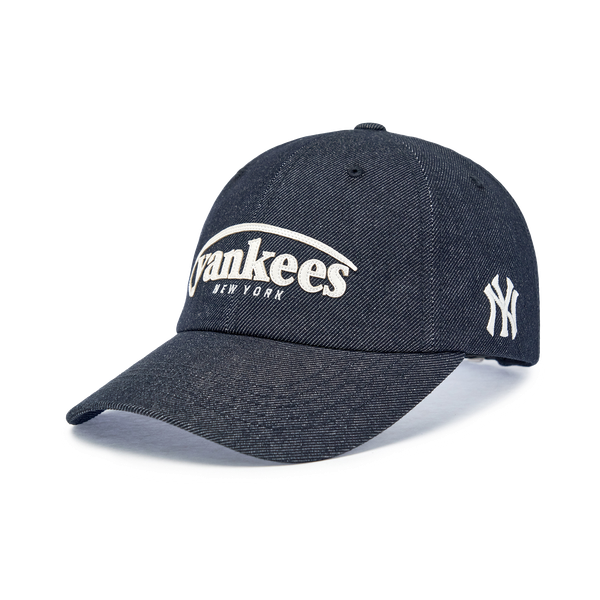 Nón MLB Korea - [Unisex] Vintage Denim Curve Logo Unstructured Ball Cap LA Dodgers - 3ACPV196N-50INS