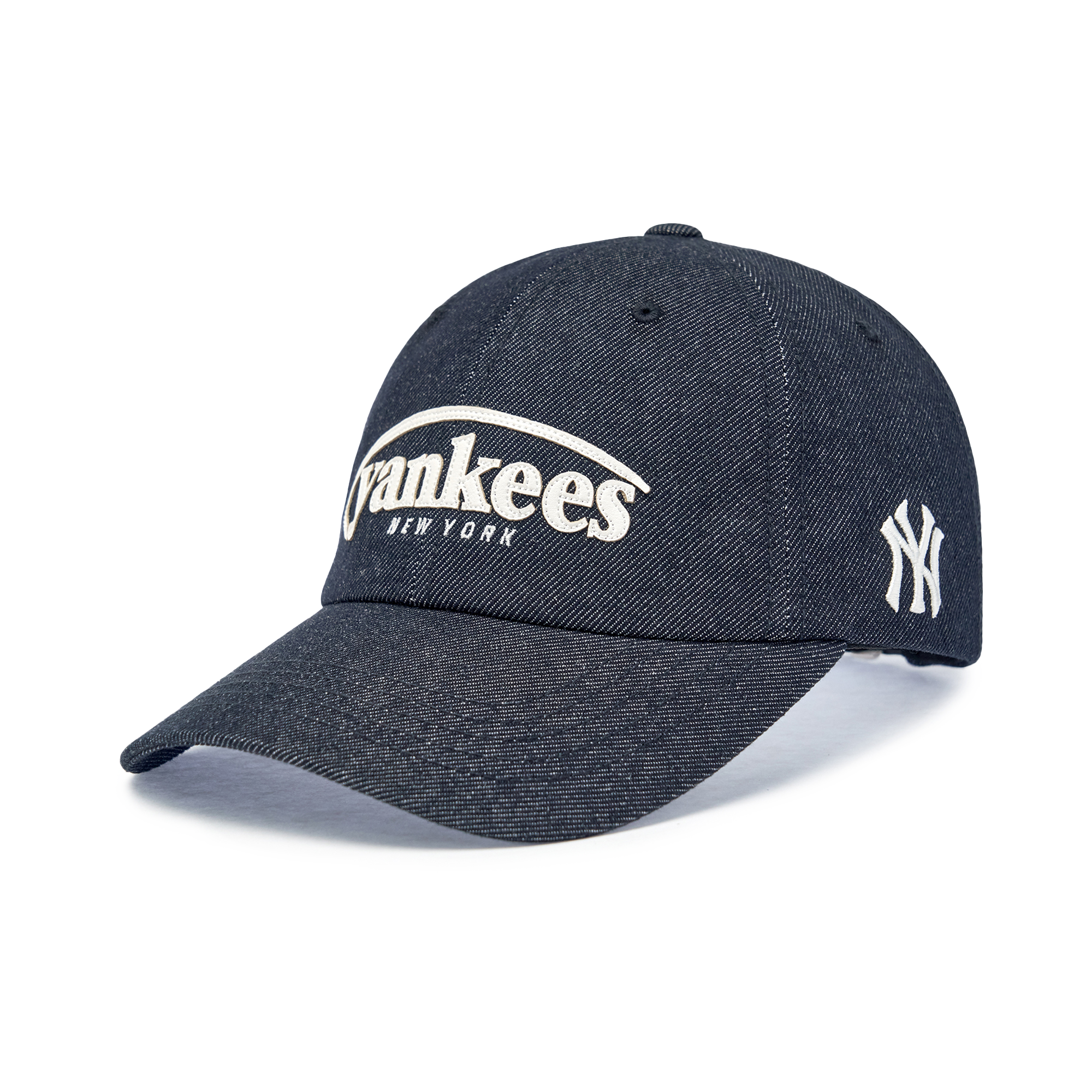  Nón MLB Korea - [Unisex] Vintage Denim Curve Logo Unstructured Ball Cap LA Dodgers - 3ACPV196N-50INS 