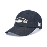  Nón MLB Korea - [Unisex] Vintage Denim Curve Logo Unstructured Ball Cap LA Dodgers - 3ACPV196N-07BLL 