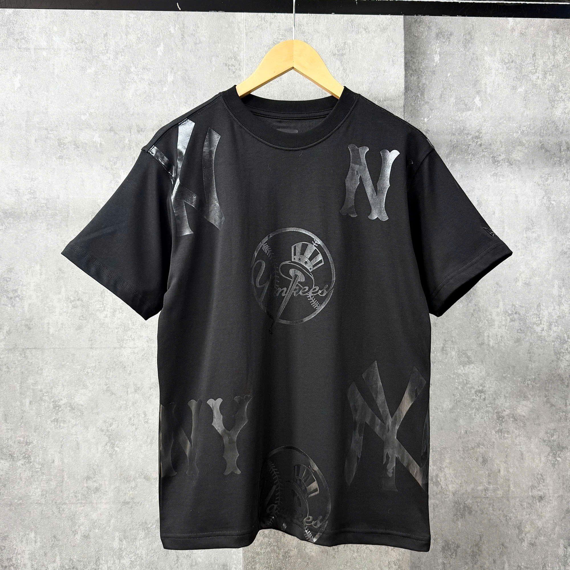  Áo Thun New Era - [Unisex] NY Yankees Flash Logo Black T-Shirt - 13334576 