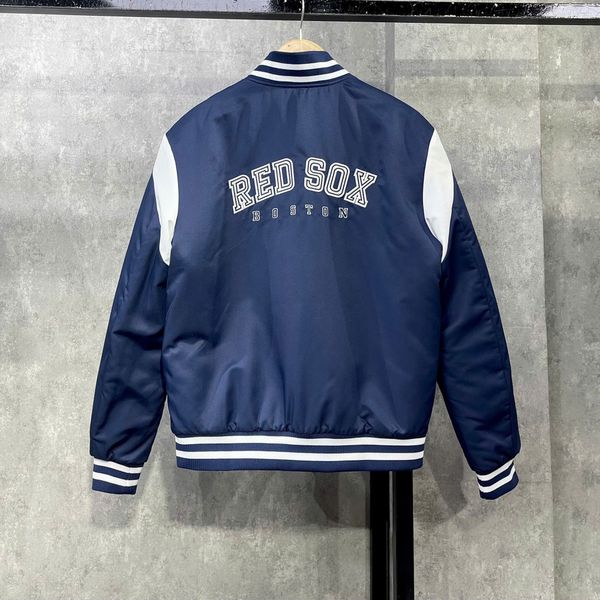  Áo Khoác Bomber New Era - [Unisex] Boston Varsity Jacket Navy 
