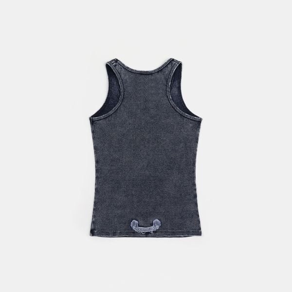 Áo Croptop [Nữ] Badblood - [w-tnk25-007] Rusty Denim Tank Top Blue