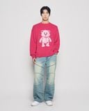  Áo Len ADLV Distressed Bear Knit Pink 