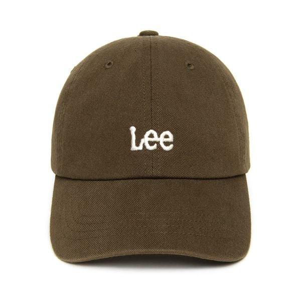Nón Lee [Unisex] - Small Twitch Logo Cotton Curve Ball Cap Brown - LE2503CA01BR