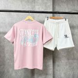  Áo Thun New Era - [Unisex] NY Yankees Hawaii Style Logo Pink T-Shirt - 12354883 