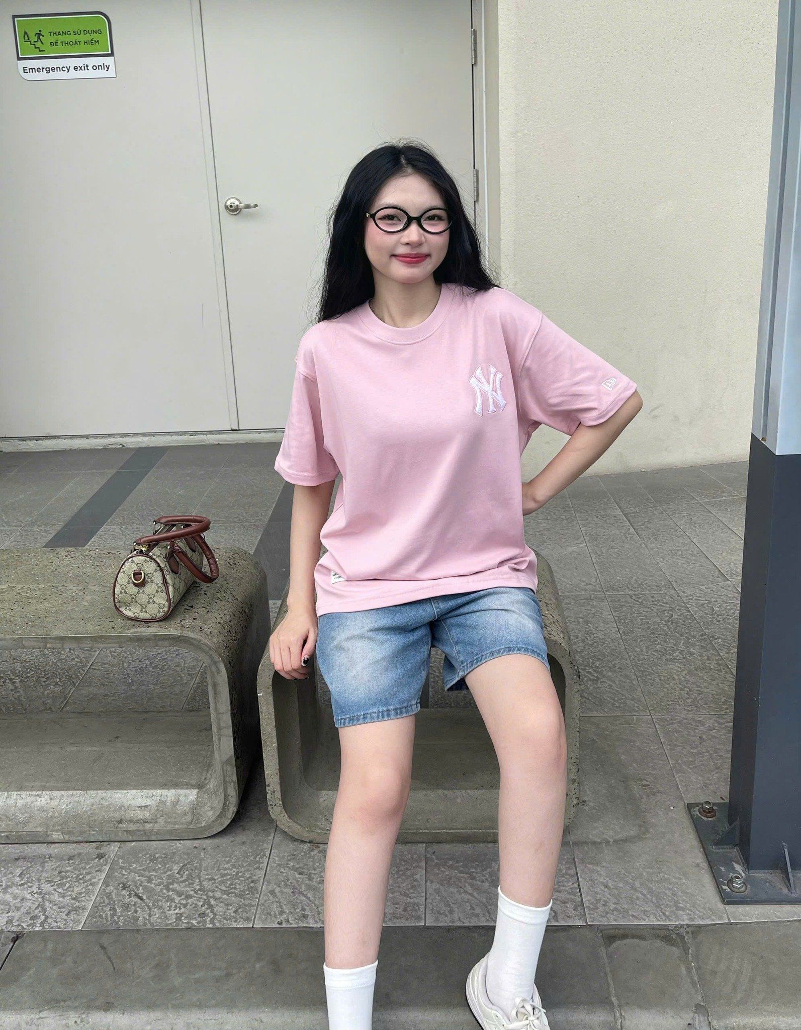  Áo Thun New Era - [Unisex] NY Yankees Hawaii Style Logo Pink T-Shirt - 12354883 