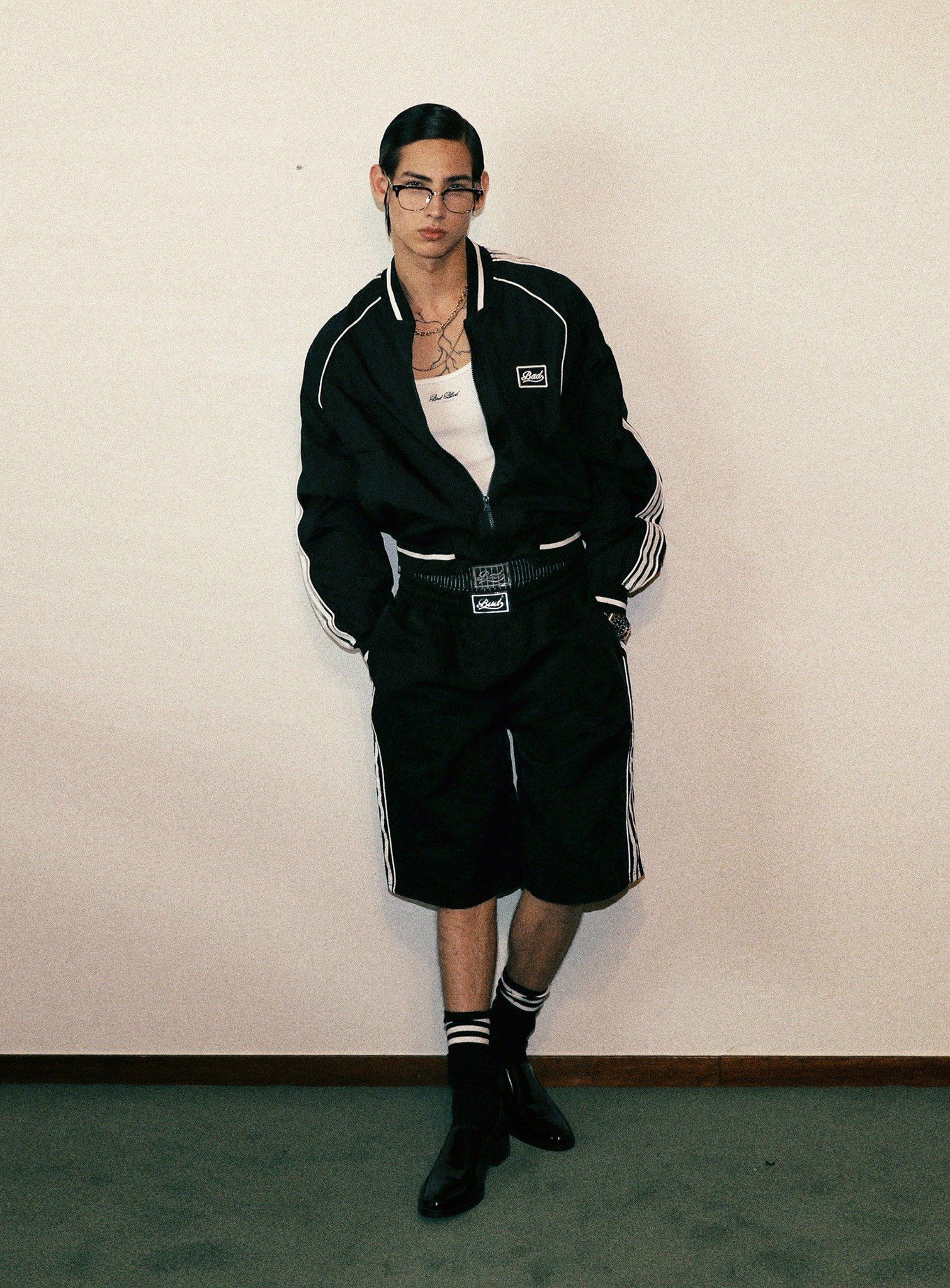 ジャケット BADBLOOD Billy SS Track Jacket Black w-jkt24-015 badblood [w-jkt24-015] Billy SS Track Jacket - Black | KAZUE