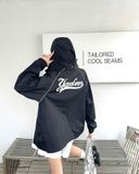 Áo Khoác Gió [Nữ] MLB Korea - Sporty Varsity Crop Windbreaker - 3FWJV0243-50BKS 