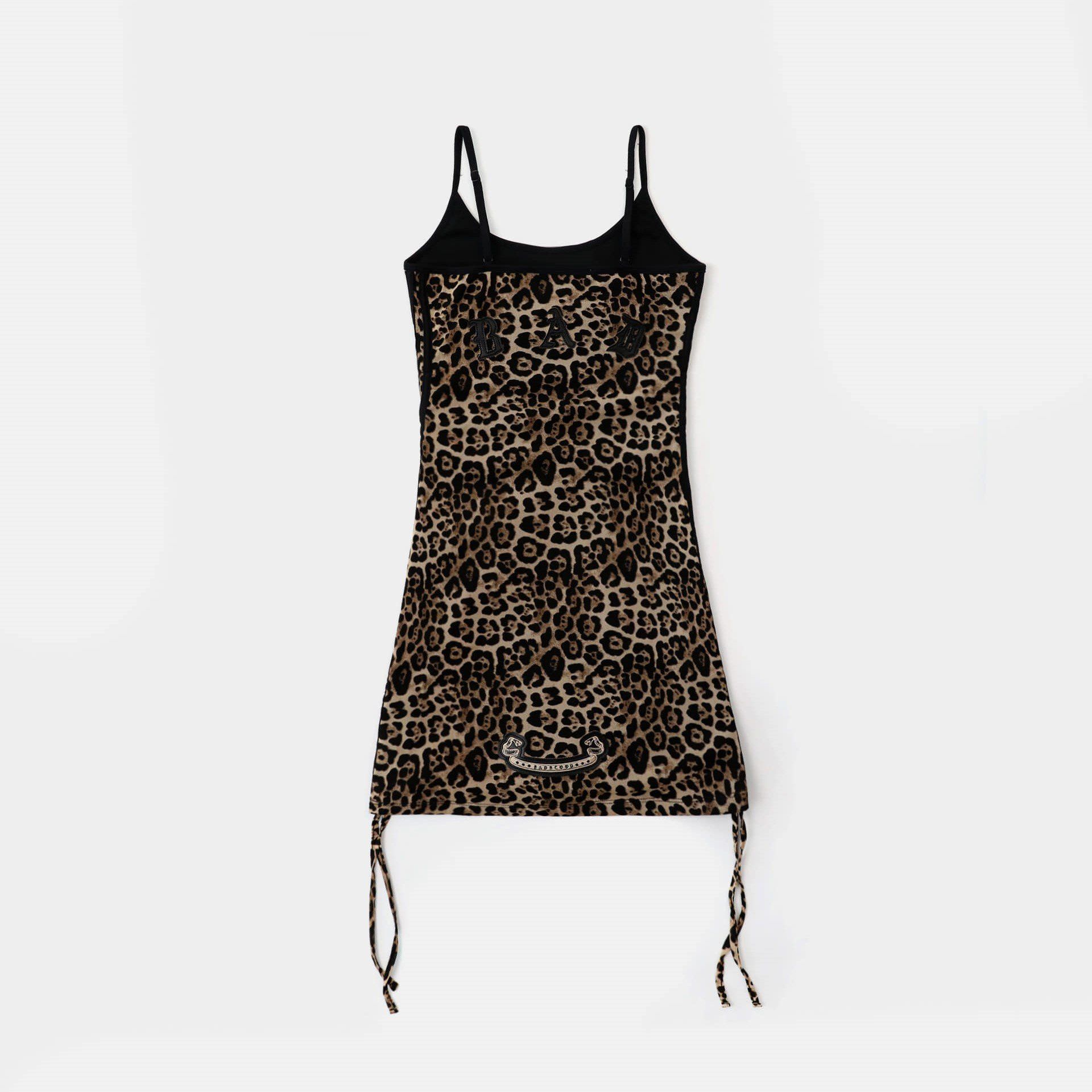  Váy [Nữ] Badblood - [w-drs25-002] Mystic String Mini Dress Brown Leopard 