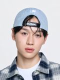  Nón MLB Korea - [Unisex] Vintage Denim Curve Logo Unstructured Ball Cap LA Dodgers - 3ACPV196N-07BLL 
