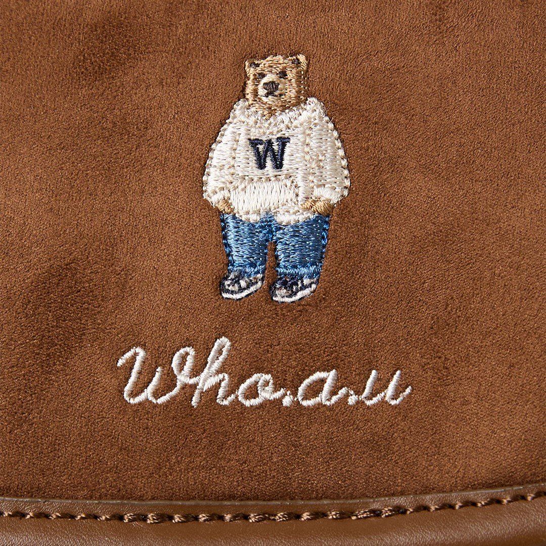  Balo Whoau Korea - Suede Buckle Backpack - WHBGF4T31A 