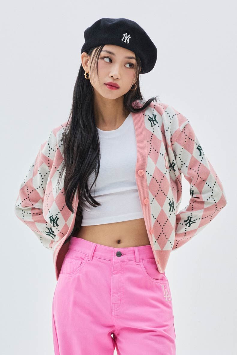  Áo Cardigan MLB [Nữ] Monogram New York Yankees - 3FKCM0134-50PCS 