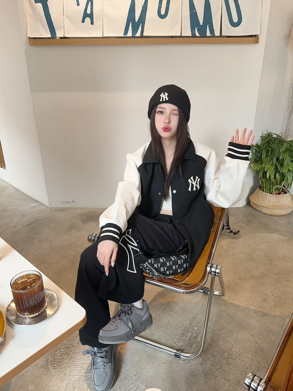  Áo Bomber MLB [Unisex] - Wool Biglux Varsity Jacket NY - 3AJPM1146-50BKS 