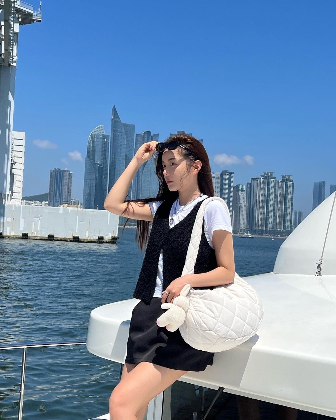  Túi Xách MLB Korea - Padding Quilted Large Hobo Bag - 3ABQL0936-43CRP 