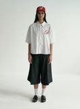  Áo Sơ Mi [Unisex] Badblood - [w-sht24-012] Classic Logo Short Sleeve Shirt White/Stripes 