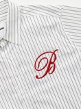  Áo Sơ Mi [Unisex] Badblood - [w-sht24-012] Classic Logo Short Sleeve Shirt White/Stripes 