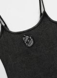  Áo Hai Dây [Nữ] Badblood - [w-tnk25-010] Rusty Denim String Tank Black 