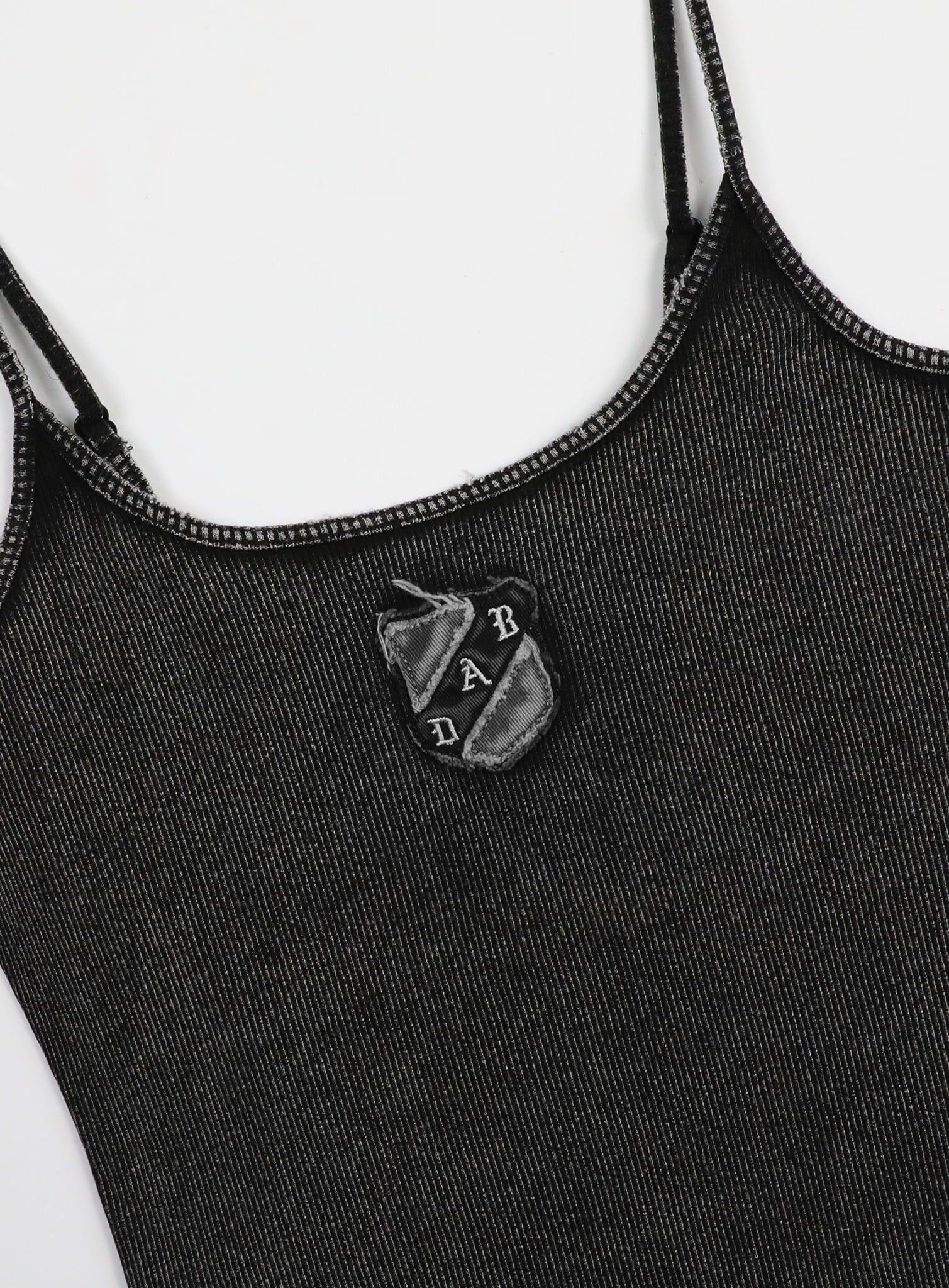  Áo Hai Dây [Nữ] Badblood - [w-tnk25-010] Rusty Denim String Tank Black 