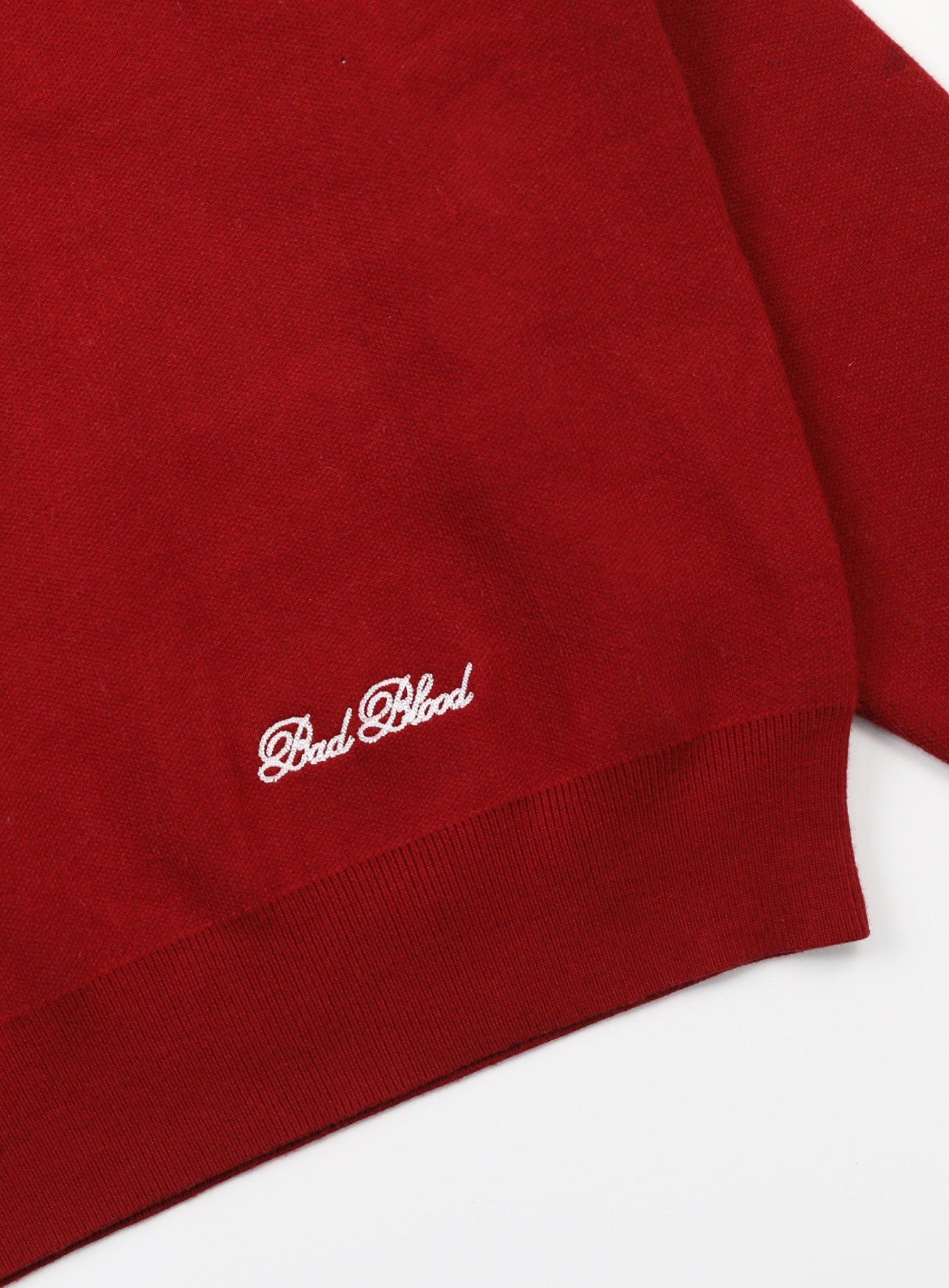  Áo Sweater [Unisex] Badblood - [w-knt24-008] Classic Big Logo Crewneck Sweater - Red 