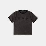  Áo Thun [Unisex] Badblood - [w-tee25-090] Cosmo Bad Patch Ringer T-Shirt Charcoal 